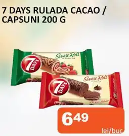 Unicarm 7 days rulada cacao/ capsuni Ofertă