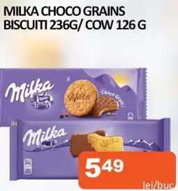 Unicarm Milka choco grains biscuiti /cow Ofertă