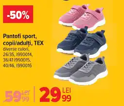 Carrefour Pantofi sport, copii/adulți, TEX Ofertă