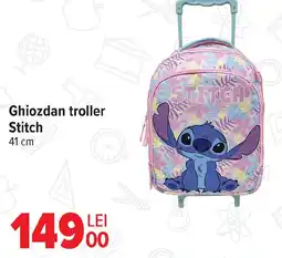 Carrefour Ghiozdan troller Stitch Ofertă