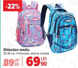 Carrefour Ghiozdan mediu Ofertă
