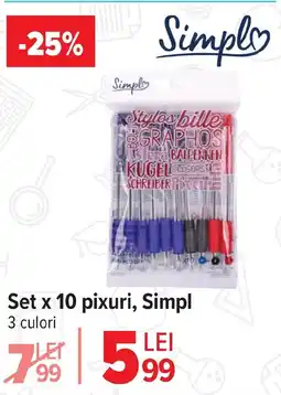 Carrefour Set x 10 pixuri, Simpl Ofertă