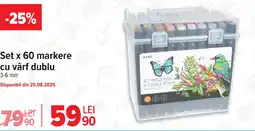 Carrefour Set x 60 markere cu vârf dublu Ofertă