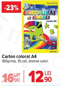 Carrefour Carton colorat A4 Ofertă