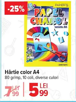 Carrefour Hârtie color A4 Ofertă
