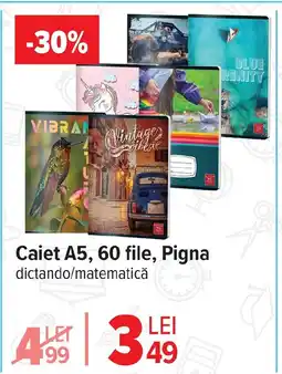 Carrefour Caiet A5, 60 file, Pigna Ofertă