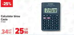 Carrefour Calculator birou Casio Ofertă
