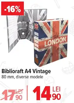 Carrefour Biblioraft A4 Vintage Ofertă