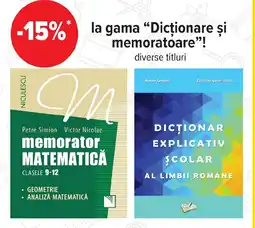Carrefour La gama "Dicționare şi memoratoare"! Ofertă