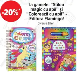 Carrefour La gamele: "Stilou magic cu apă” şi "Colorează cu apă”- Editura Flamingo! Ofertă