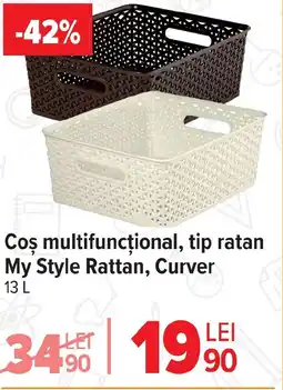 Carrefour Coş multifuncțional, tip ratan My Style Rattan, Curver Ofertă