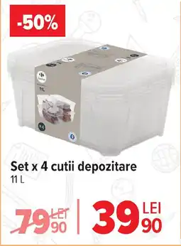 Carrefour Set x 4 cutii depozitare Ofertă