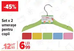 Carrefour Set x 2 umeraşe pentru copii Ofertă