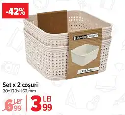 Carrefour Set x 2 coşuri Ofertă
