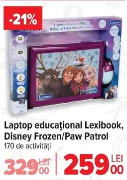 Carrefour Laptop educațional Lexibook, Disney Frozen/Paw Patrol Ofertă