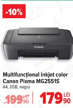 Carrefour Multifuncțional inkjet color Canon Pixma MG2551S Ofertă