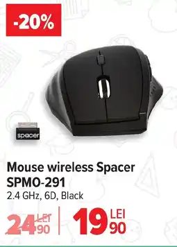 Carrefour Mouse wireless Spacer SPMO-291 Ofertă