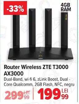 Carrefour Router Wireless ZTE T3000 AX3000 Ofertă