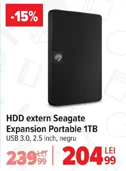 Carrefour HDD extern Seagate Expansion Portable 1TB Ofertă