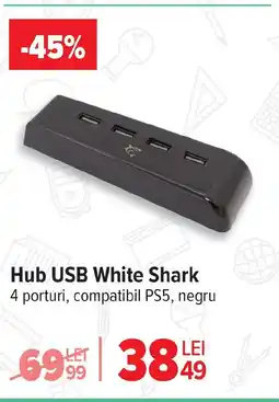 Carrefour Hub USB White Shark Ofertă