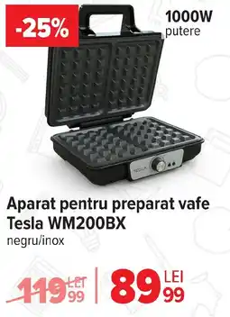 Carrefour Aparat pentru preparat vafe Tesla WM200BX Ofertă