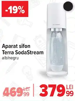 Carrefour Aparat sifon Terra SodaStream alb/negru Ofertă