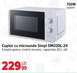Carrefour Cuptor cu microunde Simpl SM020L-24 Ofertă