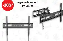Carrefour La gama de suporți TV SBOX! Ofertă