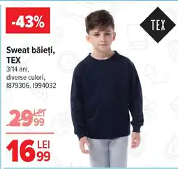 Carrefour Sweat băieți, TEX Ofertă