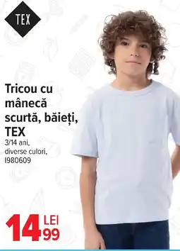 Carrefour Tricou cu mânecă scurtă, băieţi,TEX Ofertă