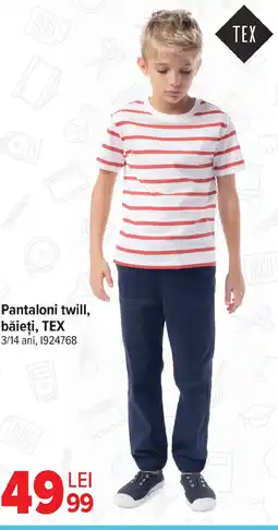 Carrefour Pantaloni twill, băieți, TEX Ofertă
