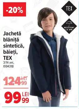 Carrefour Jachetǎ blăniţă sintetică, băieţi, TEX Ofertă