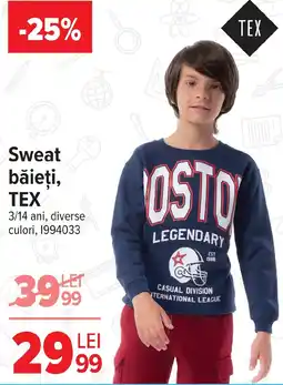 Carrefour Sweat băieți, TEX Ofertă