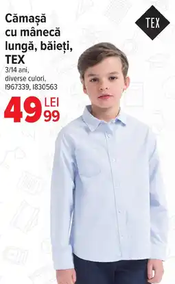 Carrefour Cămașă cu mânecă lungă, băieți, TEX Ofertă