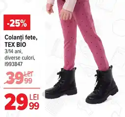Carrefour Colanți fete, TEX BIO Ofertă