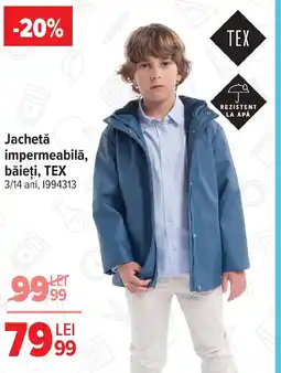 Carrefour Jachetǎ impermeabilă, băieți, TEX Ofertă