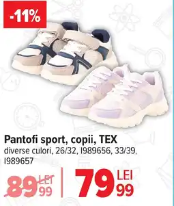 Carrefour Pantofi sport, copii, TEX Ofertă