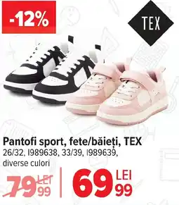 Carrefour Pantofi sport, fete/băieţi, TEX Ofertă