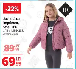Carrefour Jachetă cu imprimeu, fete, TEX Ofertă