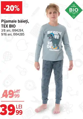 Carrefour Pijamale băieţi, TEX BIO Ofertă