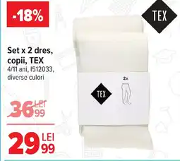 Carrefour Set x 2 dres, copii, TEX Ofertă