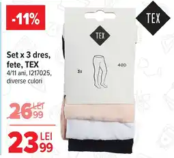Carrefour Set x 3 dres, fete, TEX Ofertă