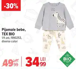 Carrefour Pijamale bebe, TEX BIO Ofertă