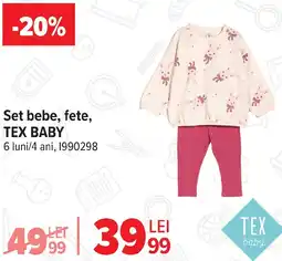Carrefour Set bebe, fete, TEX BABY Ofertă