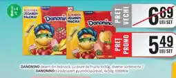 CBA DANONINO desert din brânzică, cu piure de fructe Ofertă