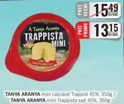 CBA TANYA ARANYA mini caşcaval Trappist 45% Ofertă
