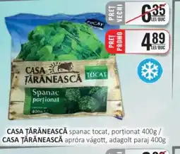 CBA CASA ŢĂRĂNEASCĂ spanac tocat, porționat Ofertă