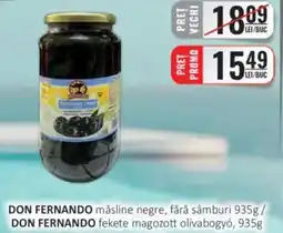 CBA DON FERNANDO măsline negre, fără sâmburi Ofertă