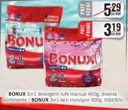 CBA BONUX 3in1 detergent rufe manual Ofertă