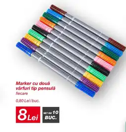 Kik Marker cu două vârfuri tip pensulǎ Ofertă